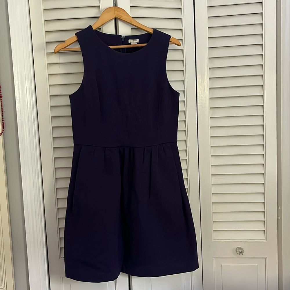 J.Crew dark purple dress with pockets